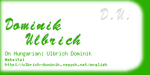 dominik ulbrich business card